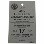 1967 US Open at Baltusrol 3rd Round Ticket