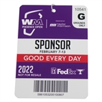 2022 Waste Management Open Sponsor Weekly Grounds Ticket Badge #10541 - Scottie Scheffler 1st PGA Win