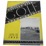 1932 Western Open at Canterbury Gold Club Official Program - Walter Hagen Win