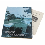 Lanny Wadkins Signed 1977 PGA Championship at Pebble Beach Program JSA ALOA