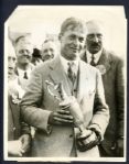 Bobby Jones - Wire Photo 12/14/26 - Bobby with British Open Trophy