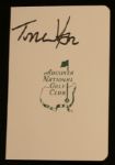 Tom Watson Autographed Masters Scorecard SUPER TOUGH! JSA COA 