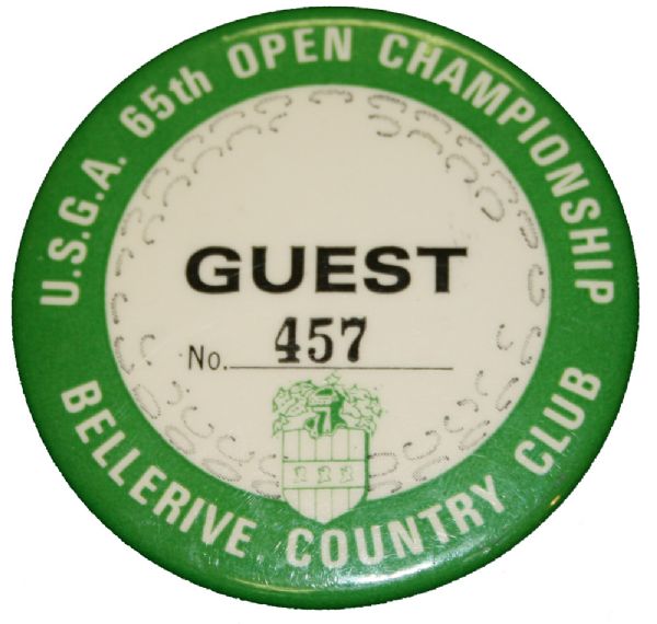 1965 US Open Guest Badge Gary Player