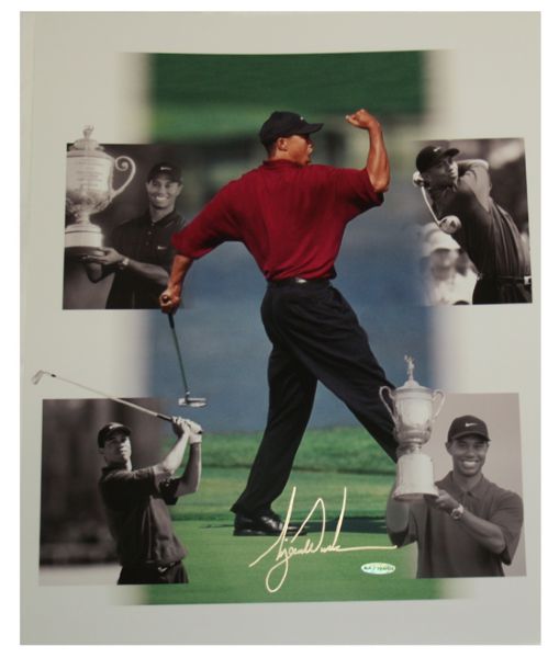 Tiger Woods Upper Deck  Autographed 16x20 Photo
