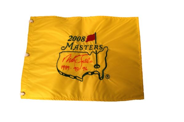 Nick Faldo Autographed Masters Flag  JSA COA 