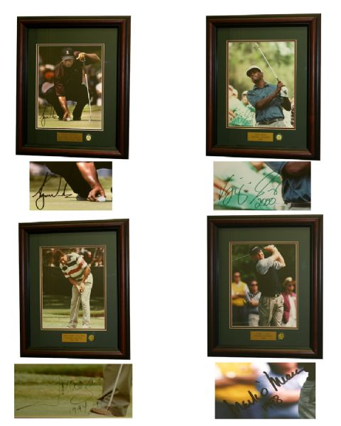 (44) Framed Masters Champions Photos w/Autographs