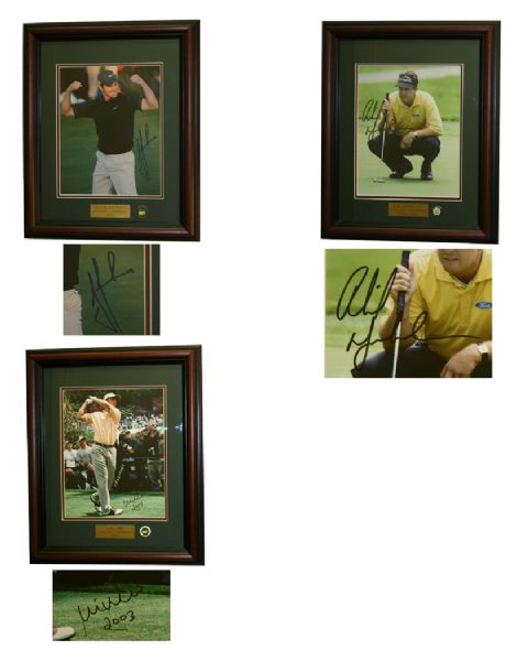 (44) Framed Masters Champions Photos w/Autographs