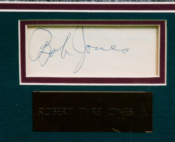 Bobby Jones Framed Photo w/Autographed Cut  JSA COA