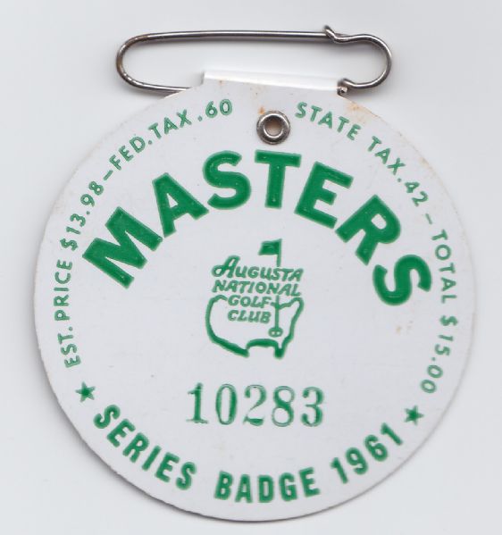 1961 Masters Badge