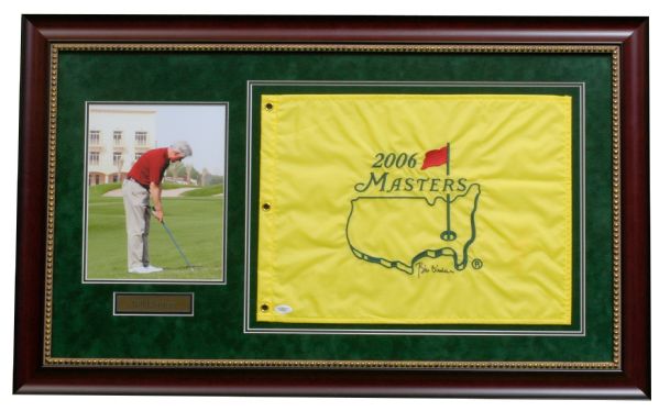 2006 Masters Framed Piece Autographed by Bill Clinton JSA Full LOA