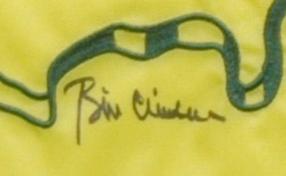 2006 Masters Framed Piece Autographed by Bill Clinton JSA Full LOA