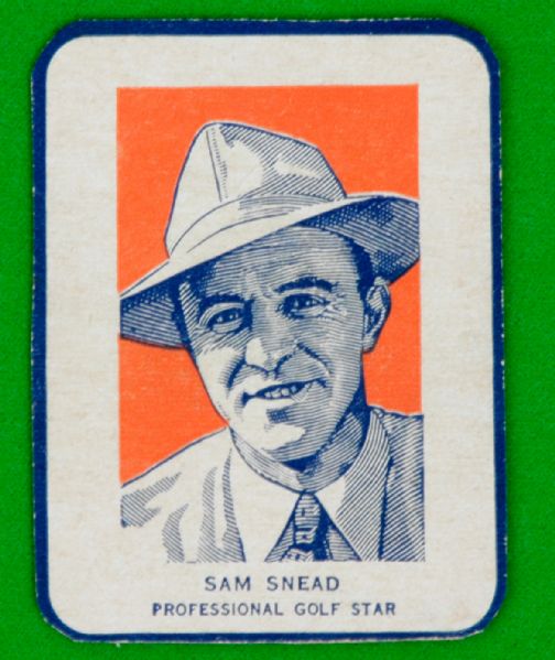 Wheaties 1952 Sam Snead Portrait Card with Rare Blue Border