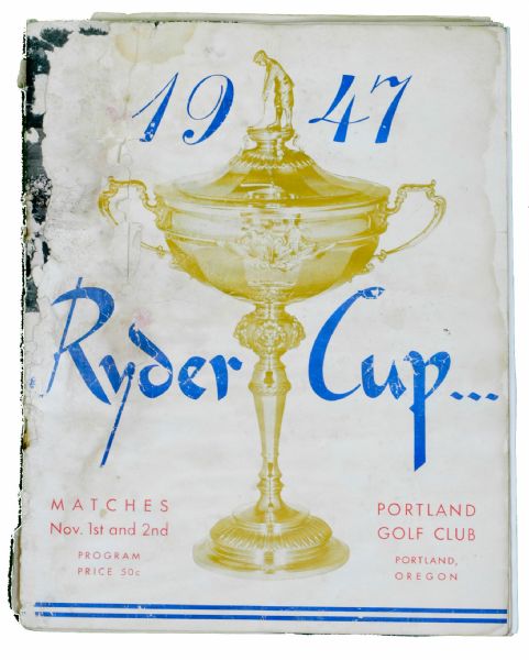 1947 Ryder Cup Program 