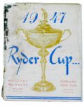 1947 Ryder Cup Program 