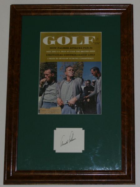 Golf Digest Framed w/Arnold Palmer Autograph JSA COA