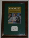 Golf Digest Framed w/Arnold Palmer Autograph JSA COA