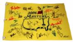 2006 Masters Pin Flag with 12 Major Winners   JSA COA