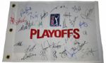 2009 PGA Playoff Pin Flag Signed By Top 30 Players W/ TIGER! JSA COA