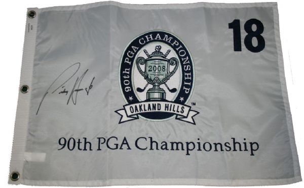 Padraig Harrington Signed  2008 PGA Champion Pin Flag JSA COA