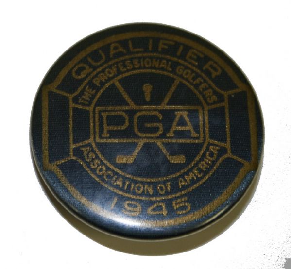 1945 PGA Qualifier Contestants Pin - 9TH Win Of Nelson's 11 Straight