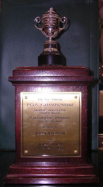 Replica PGA Championship Trophy  from Champions Dinner Hosted by Vijay Singh