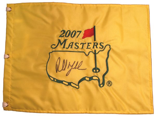 Phil Mickelson Autographed 2007 Masters Flag  JSA COA 