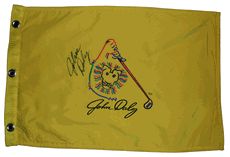 John Daly Autographed Yellow John Daly Flag  JSA COA