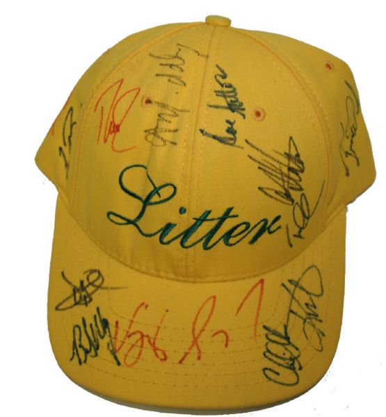 Tiger Woods & Assorted other autographs on Masters Litter Boy Hat  JSA COA