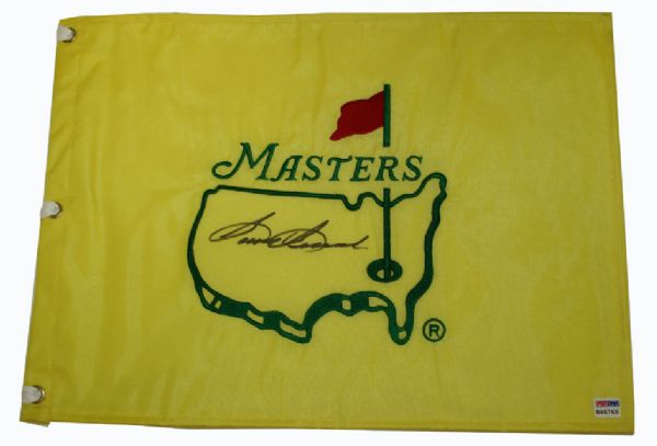 Sam Snead Autographed UNDATED Masters Pin Flag  JSA COA