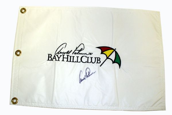 Arnold Palmer Autographed Bay Hill Pin Flag   JSA COA