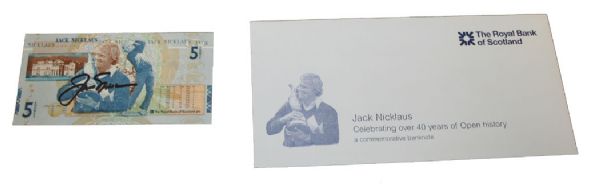 Jack Nicklaus signed RBS Five Pound Note JSA