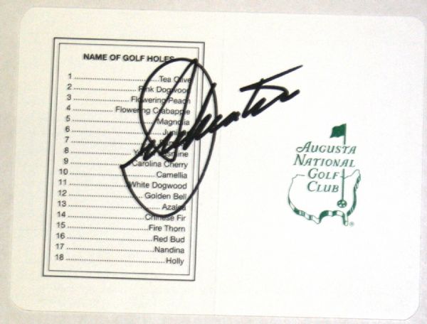 Seve Ballasteros Autographed Masters Scorecard  JSA COA 