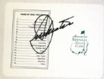 Seve Ballasteros Autographed Masters Scorecard  JSA COA 
