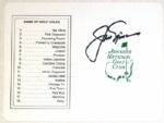 Jack Nicklaus Autographed Masters Scorecard  JSA COA 
