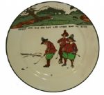 Royal Doulton (1920-1930s) Medium Golf Plate -Charles Crombie Cartoon
