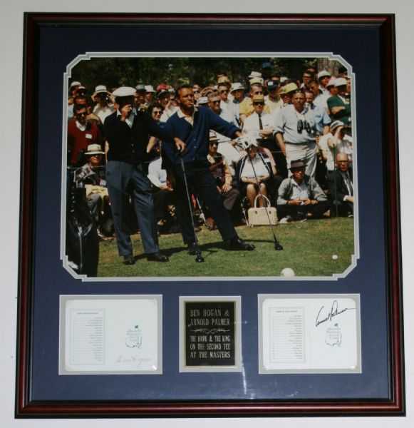 Ben Hogan/Arnold Palmer Autographed  JSA COA Scorecards w/Framed 16x20 Photograph