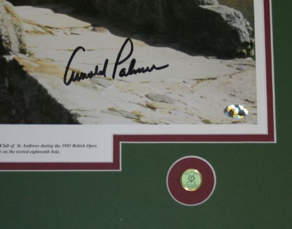Arnold Palmer Framed British Open16x20 w/Autograph  JSA COA 