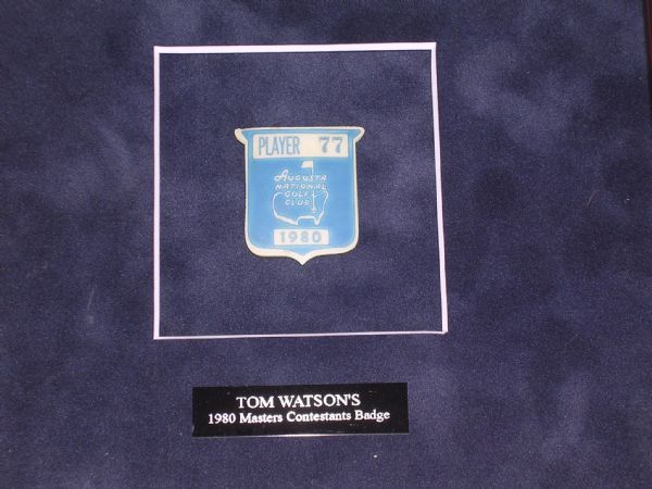 Tom Watson's 1980 Masters Contestants Pin - SUPER RARE! 