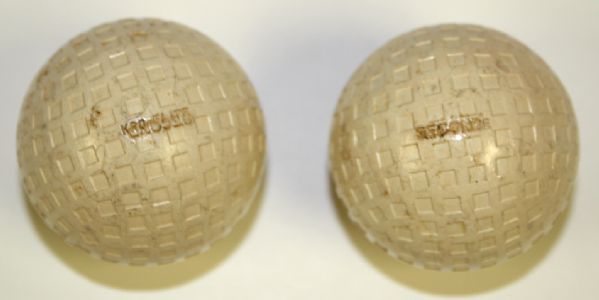 2 Golf balls, Mesh pattern, Kro-Flite (Spalding) Stamped seconds Never Hit!
