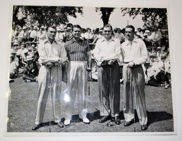 1942 Ben Hogan, Jimmy Demaret, Jug Mcspaden and Lloyd Mangrum Orginal Photo From Lloyd Mangrum Estate