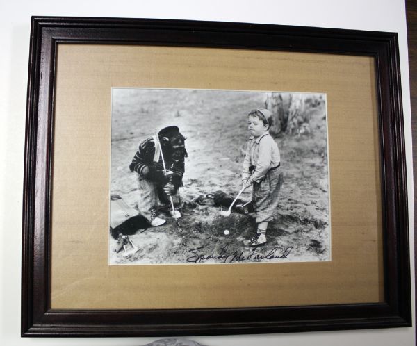 Spanky McFarland / Chimp Playing Golf - Augusta National Cover Print Framed Pieces