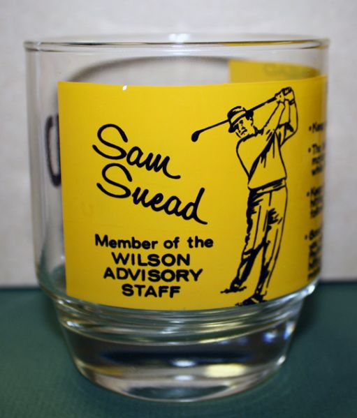 Set of 4 Wilson Advisory Staff Glasses - George Archer, Julius Boros, Billy Casper, Sam Snead