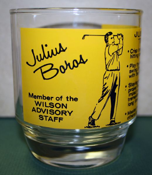 Set of 4 Wilson Advisory Staff Glasses - George Archer, Julius Boros, Billy Casper, Sam Snead