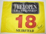 Muirfield British Open flag Signed by Lee Trevino