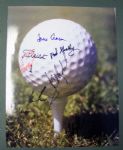 11x14 Golf Photo Signed by 7 Masters Champs - Aaron, Goalby, Zoeller, Couples, Player, Casper, Olazabal