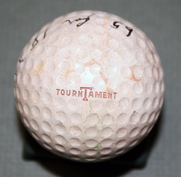 Ed Dudley Personal Golfball from 1937 Sacramento Open Win