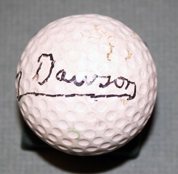 Johnny Dawson autographed vintage 1937 Golfball 