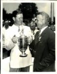 Byron Nelson Holds the USGA Trophy Wire photo - 6/12/1939