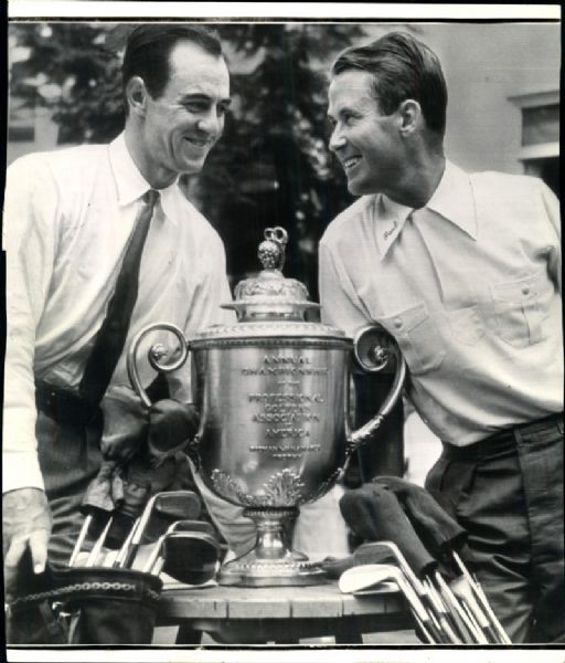 Sam Snead with the PGA Championship Cup. Wire Photo - 7/16/1938