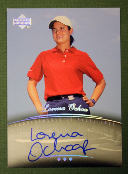 Lorena Ochoa 2004 Upper Deck autographed Insert card Tough AUTO!
